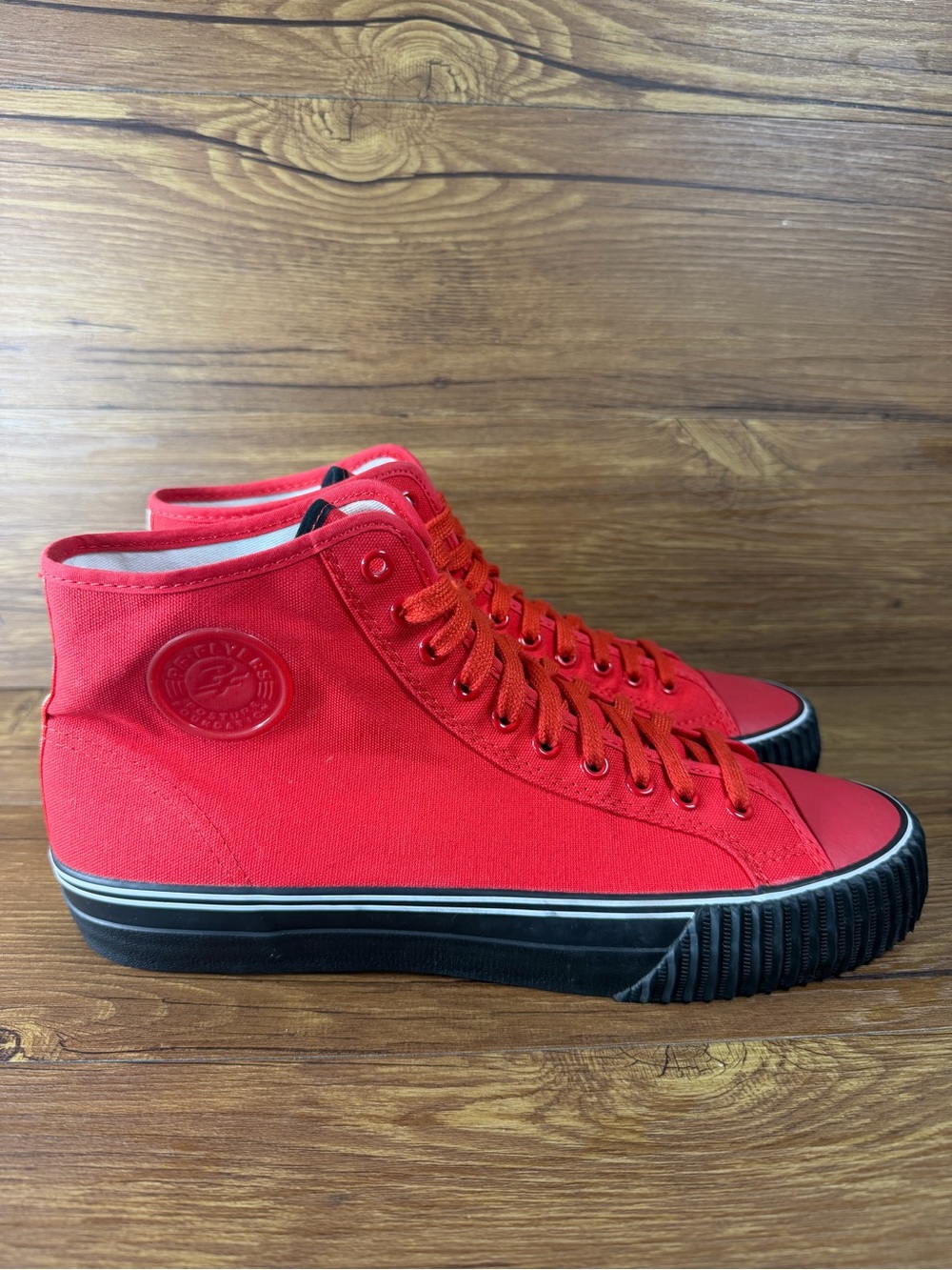 PF Flyers Red Center Hi Sneakers Men's Size 11 High Top Lace Up Shoes